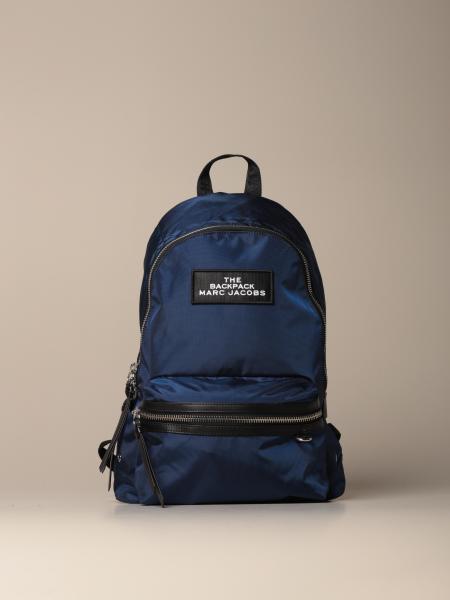 MARC JACOBS: nylon backpack with logo - Blue | Marc Jacobs backpack ...