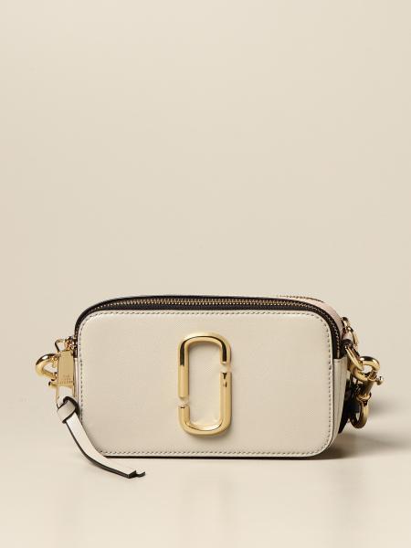 MARC JACOBS: The Logo Strap Snapshot bag in saffiano leather ...