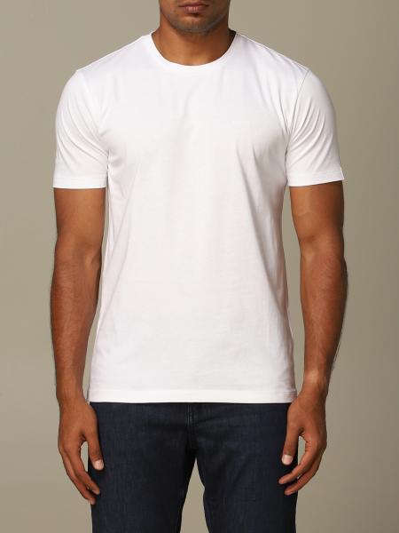 Boss Outlet: basic short-sleeved t-shirt with logo - White | Boss t ...