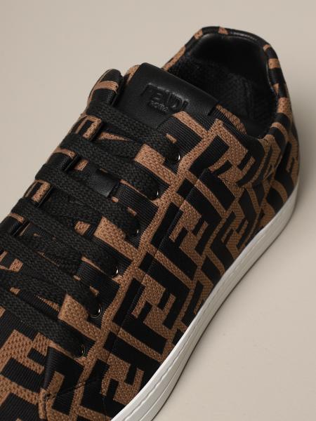 FENDI: Low Top sneakers in FF knit | Sneakers Fendi Men Black ...