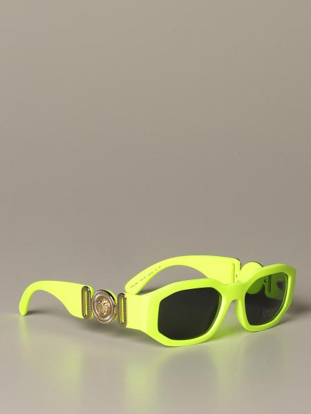 Versace Outlet: Occhiali da sole Biggie in acetato con testa di Medusa -  Verde | Occhiali Versace MOD 4361 GIGLIO.COM