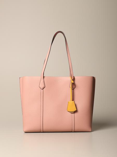 TORY BURCH: Perry bag in textured leather - Pink  Tory Burch tote bags  53245 online at