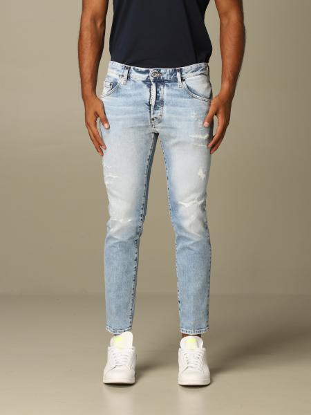 DSQUARED2: slim fit jeans with breaks - Denim | Dsquared2 jeans