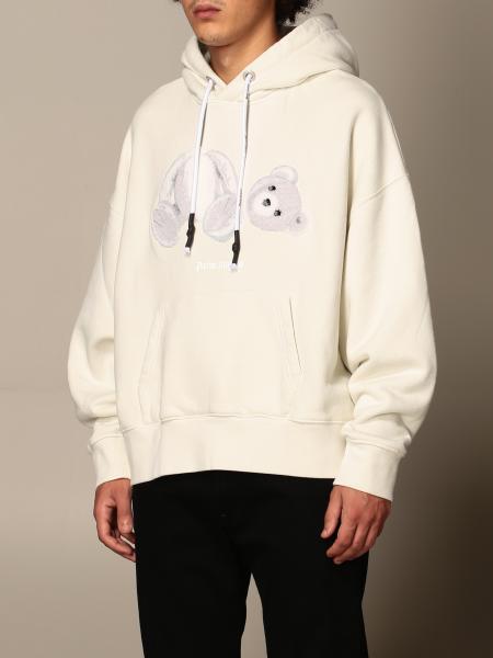 PALM ANGELS: Felpa con cappuccio e orso - Blue | Maglia Palm Angels  PMBB058E20FLE004 GIGLIO.COM