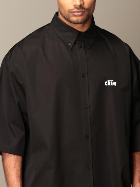 BALENCIAGA: shirt with Crew logo | Shirt Balenciaga Men Black | Shirt Balenciaga 622251 TIM39
