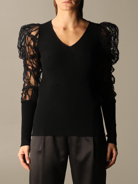 D.exterior: Maglia a v D.exterior con maniche gioiello