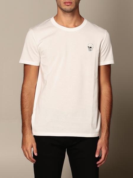 T-shirt with skull poker print | T-Shirt Alexander Mcqueen Men White