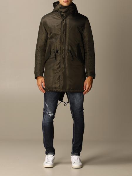 DONDUP: nylon and wool jacket - Green | Dondup jacket UJ664 PX0086U ...