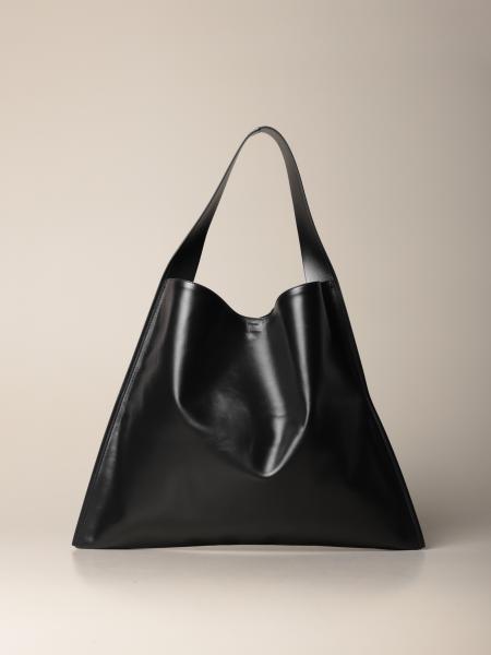 JIL SANDER: bag in calfskin - Black | Jil Sander tote bags 
