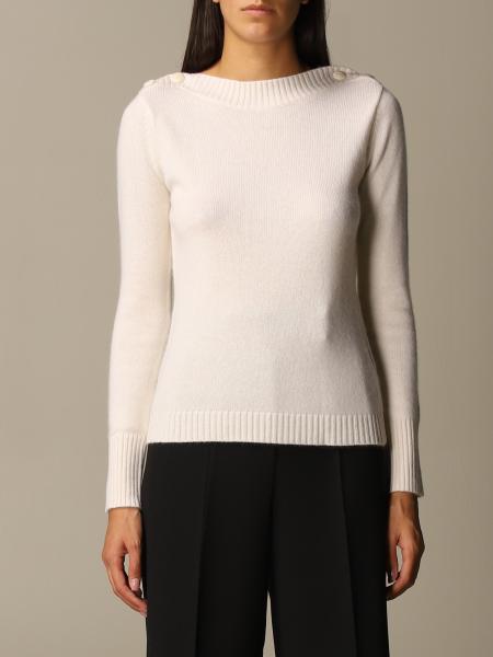 Max Mara Outlet: sweater in wool and cashmere - White | Max Mara ...