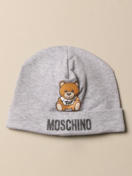 MOSCHINO BABY: cotton hat with Teddy - Grey | Moschino Baby hat MRX031 ...