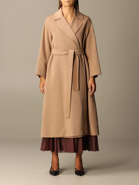 S MAX MARA: virgin wool wrap coat - Camel | S Max Mara coat 90160509600 ...