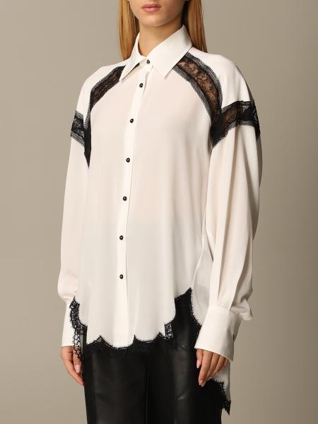 ERMANNO SCERVINO: shirt in silk and cotton with lace inserts 