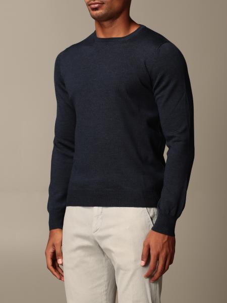 Gran Sasso Outlet: classic crew neck sweater - Blue 1 | Sweater Gran ...