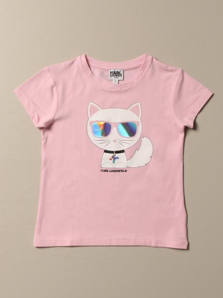 KARL LAGERFELD: t-shirt for girl - Pink | Karl Lagerfeld t-shirt Z15258 ...