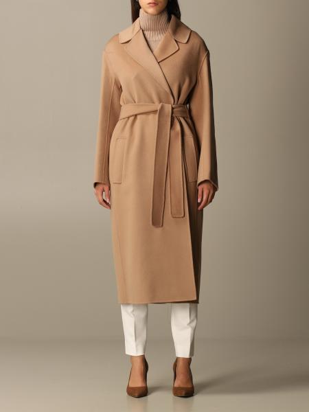 Max Mara Cappotto Cappotto A Vestaglia In Lana Cappotto Max Mara Donna Cammello