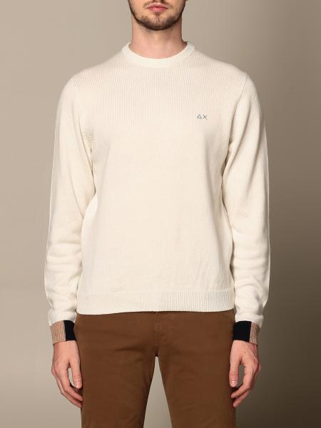 Sun 68 Outlet: basic crew neck sweater - Yellow Cream | Sun 68 sweater