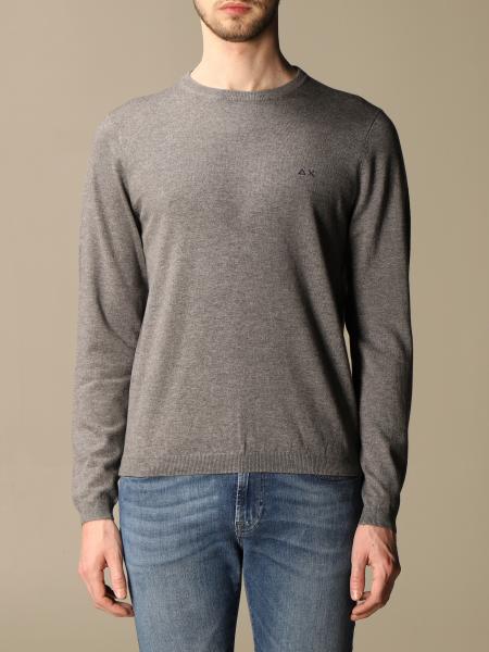 Sun 68 Outlet: crewneck sweater with logo - Grey 1 | Sun 68 sweater