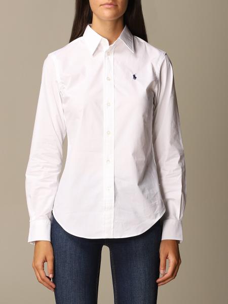 al exilio plantador Objetor Outlet de Polo Ralph Lauren: Camisa para mujer, Blanco | Camisa Polo Ralph  Lauren 211806180 en línea en GIGLIO.COM