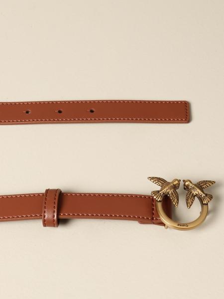PINKO: Barry Simply 8 leather belt - Brown | Pinko belts 1P21ZL-Y6JC