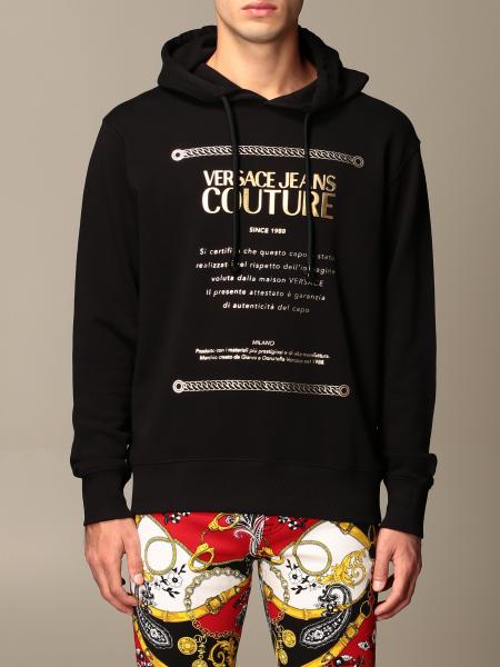 VERSACE JEANS sweatshirt for men - Black | Jeans Couture sweatshirt B7GZA7TP30318 online on GIGLIO.COM