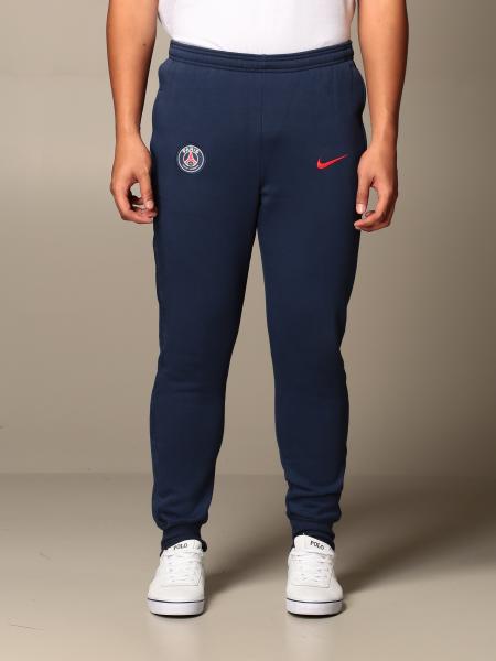 NIKE: jogging trousers in stretch cotton - Blue | Nike pants CI9546 ...