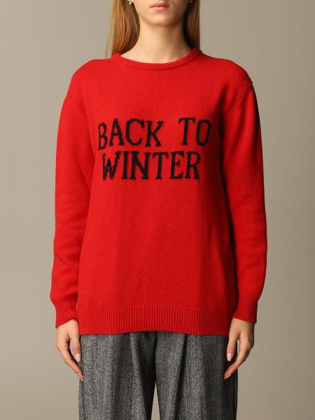 ALBERTA FERRETTI: Back to winter cotton pullover - Red | Alberta ...