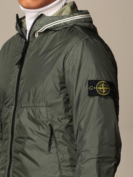 stone island zip moletom com capuz green