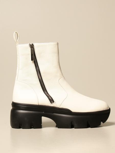 Giuseppe Zanotti Outlet: flat ankle boots for women - Ivory | Giuseppe