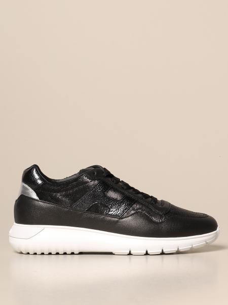 Sneakers Interactive3 Hogan in pelle perlata e paillettes