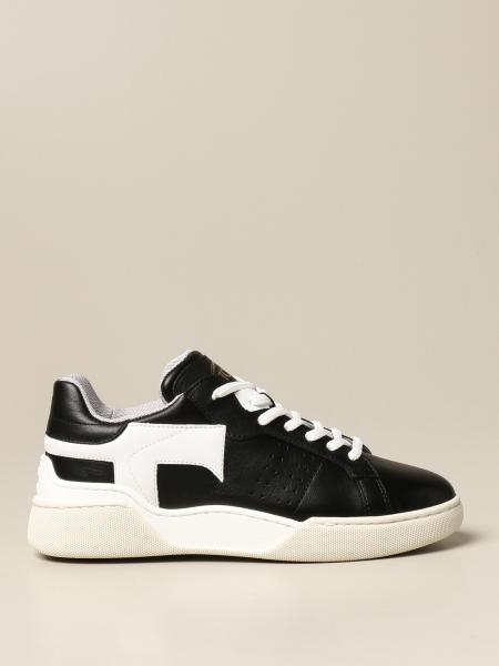 Tod's sneakers in perforated leather with big T in leather