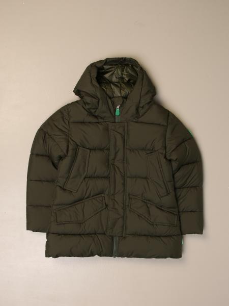 Save The Duck Outlet: down jacket with hood and zip - Green | Save The