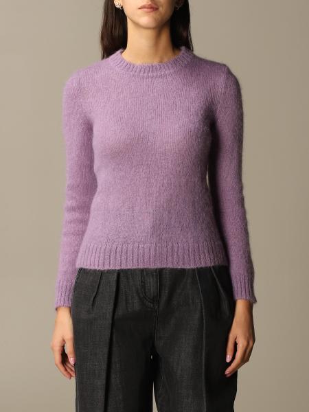 ALBERTA FERRETTI: mohair blend sweater - Lilac | Alberta Ferretti ...