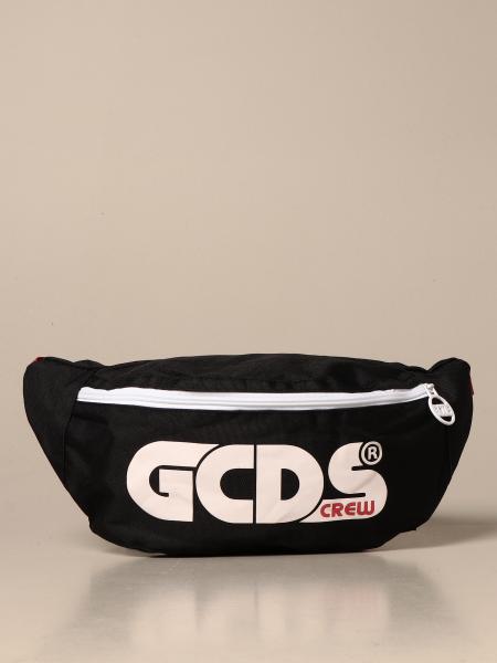 Gcds Outlet: belt bag in canvas with logo print - Black | Gcds bag ...