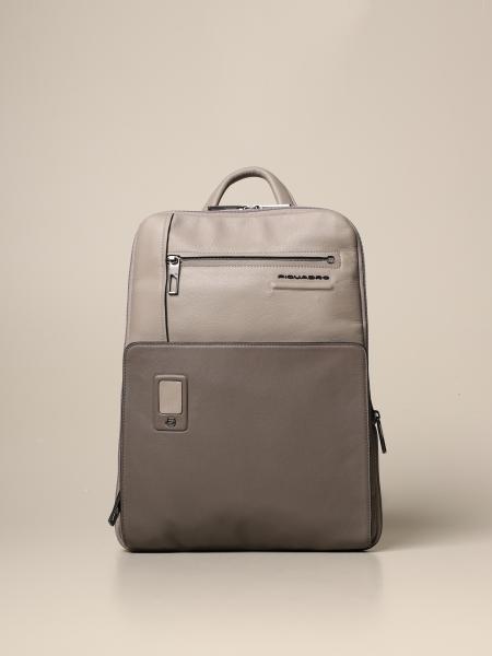 Piquadro: Akron Piquadro slim expandable and customizable backpack