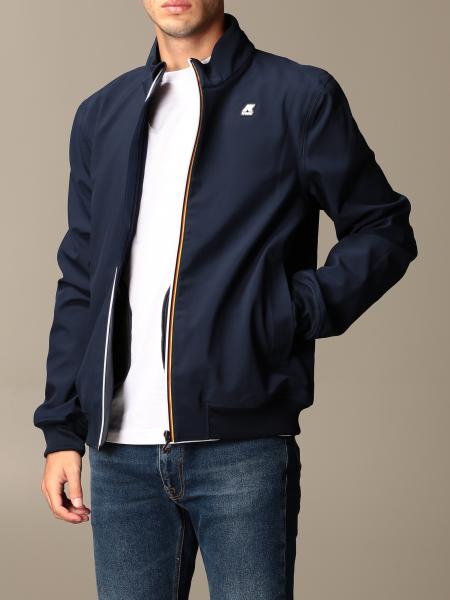 K-Way Outlet: jacket with logo - Blue | K-Way jacket K111B1W online on ...
