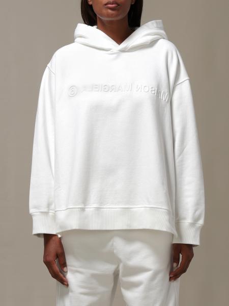 MM6 MAISON MARGIELA: hooded sweatshirt - White | Mm6 Maison