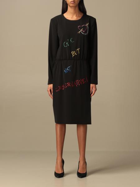 Abito Boutique Moschino con scritte di paillettes