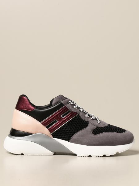 Hogan: Sneakers Active One Hogan in camoscio e rete con H 3D