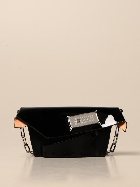 MAISON MARGIELA: Snatched leather shoulder bag - Black