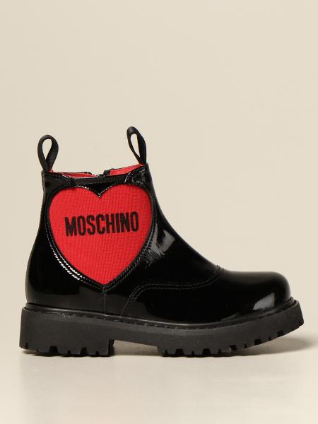Moschino kids: Moschino Kid ankle boot in patent leather with heart