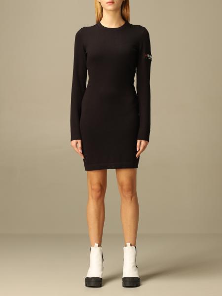 Abito Love Moschino in misto lana con logo