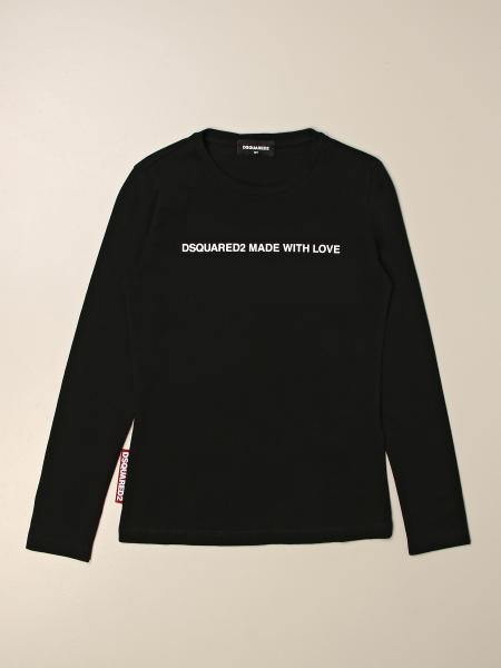 Dsquared2 Junior Outlet: t-shirt for girl - Black | Dsquared2 Junior t ...