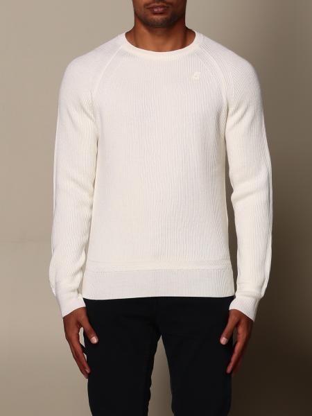 K-Way Outlet: basic crew neck sweater | Sweater K-Way Men Yellow Cream ...