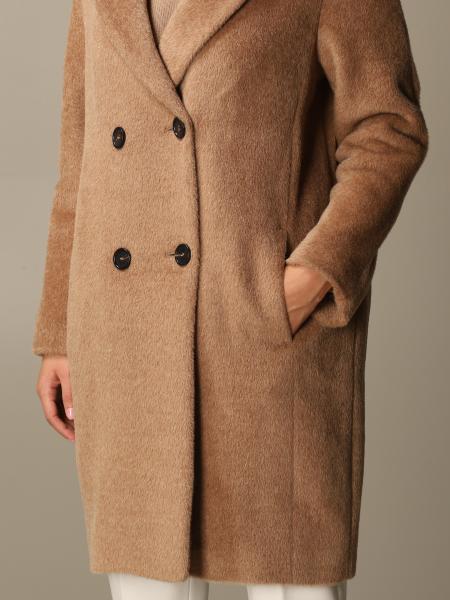 Max Mara Outlet: Teddy double-breasted coat | Coat Max Mara Women Black ...