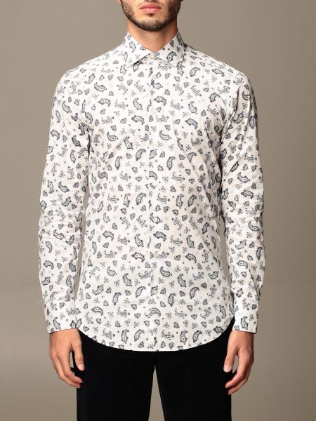 Camicia Etro in cotone paisley con collo francese
