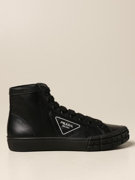 prada double wheel sneakers black