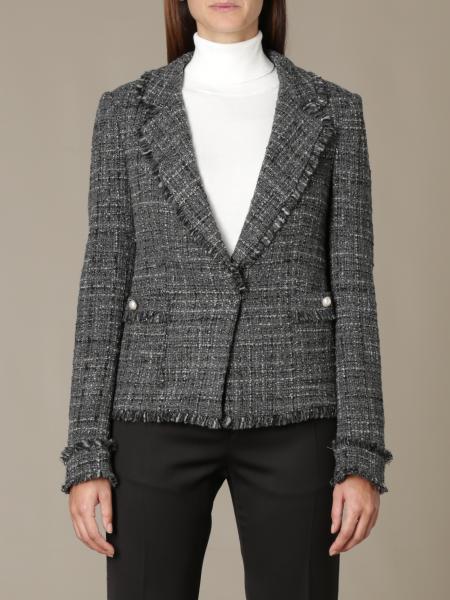 Liu Jo Outlet: Jacket women - Charcoal | Blazer Liu Jo WF0114T4545 ...