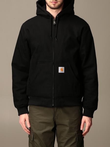 CARHARTT WIP: Carhartt sports jacket with hood and zip - Black ...