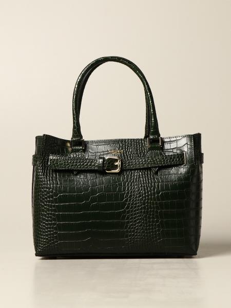 AVENUE 67: Elba bag in crocodile print leather - Green | Avenue 67 ...